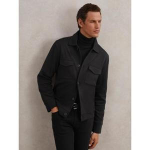 REISS Finley Twill Twin-Pocket Overshirt